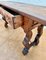 Spanish Console Table with Two Carved Drawers and Iron Stretcher, 1890s 8