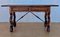 Spanish Console Table with Two Carved Drawers and Iron Stretcher, 1890s 14