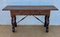 Spanish Console Table with Two Carved Drawers and Iron Stretcher, 1890s 3