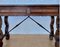 Spanish Console Table with Two Carved Drawers and Iron Stretcher, 1890s 13