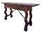 Spanish Console Table with Two Carved Drawers and Iron Stretcher, 1890s 1