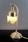 Jugendstil Tischlampe aus Messing mit Glascabochons, 1910er 6
