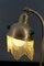 Jugendstil Tischlampe aus Messing mit Glascabochons, 1910er 8