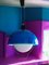 Blaue Mid-Century Vintage Hängelampe, 1970er 7