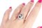 Anillo de zafiro de diamantes estilo Art Déco, Imagen 6