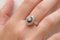 Anillo de zafiro de diamantes estilo Art Déco, Imagen 3