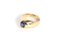 18 Karat Gold and Sapphire Bangle Ring 7