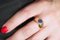 18 Karat Gold and Sapphire Bangle Ring 6