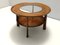 Table Basse Ronde en Noyer et Cristal attribuée à Paolo Buffa, Italie, 1940s 4