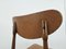Silla escandinava de teca y escay marrón, años 70, Imagen 13