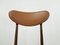 Silla escandinava de teca y escay marrón, años 70, Imagen 5