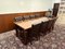 English Black Chesterfield Chairs, Set of 8 3