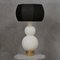 Tischlampe aus mundgeblasenem Muranoglas & Messing, 1980er 1