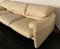 Maralunga Drei-Sitzer Sofa aus Elfenbeinfarbenem Leder von Vico Magistretti für Cassina, 1990er 4