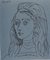 Pablo Picasso, Retrato de Jacqueline, Linograbado, 1962, Imagen 1
