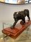 Black Panther Statue mit rotem Marmorsockel, 1920er 7