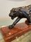 Black Panther Statue mit rotem Marmorsockel, 1920er 4