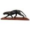 Black Panther Statue mit rotem Marmorsockel, 1920er 1