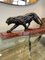 Black Panther Statue mit rotem Marmorsockel, 1920er 5