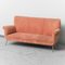 Three-Seater Sofa in Pink Velvet, 1950s, Image 3