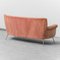 Three-Seater Sofa in Pink Velvet, 1950s, Image 4