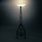 Art Deco Floor Lamp in Wrought Iron and Glass, Image 2