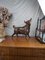 Braune Vintage Art Deco Stier Skulptur aus Keramik & Steingut Zoomorph, 1980er 1