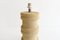Cylindrical Table Lamp in Beige Hand-Carved Stone by Pierre-Albert Tormos, 1970s 6