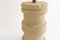 Cylindrical Table Lamp in Beige Hand-Carved Stone by Pierre-Albert Tormos, 1970s 5