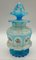 Antique Opaline Glass Perfume Bottle with Double Lid, Image 8