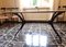 Oval Table with Marbled Glass attributed to Paolo Buffa, 1950s 3