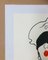 Original Vintage Le Rouge Baiser Offset Lithographie Poster mit Leinenunterlage auf Leinwand von René Gruau, 1970er 14