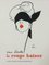 Original Vintage Le Rouge Baiser Offset Lithographie Poster mit Leinenunterlage auf Leinwand von René Gruau, 1970er 1