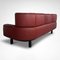 Bull 3-Seater Sofa in Red Leather by Gianfranco Frattini for Cassina, 1987 2