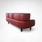 Bull 3-Seater Sofa in Red Leather by Gianfranco Frattini for Cassina, 1987 10