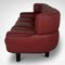 Bull 3-Seater Sofa in Red Leather by Gianfranco Frattini for Cassina, 1987 4