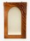 Brutalist Polish Leather Framed Mirror, 1970s, Image 1