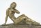 Sculpture of Nude Woman in Bronze and Marble by Cipriani, 1930s, Image 7