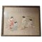 Mid-20th Century Japanese Silk Embroidered Framed Painting, Image 1