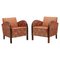 Swedish Art Deco Gilt Birch Bentwood Armchairs, 1920s, Set of 2 1
