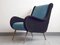 Fauteuil Vintage Mid-Century en Laine et Laiton dans le Style de Marco Zanuso, 1950s 15