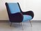 Fauteuil Vintage Mid-Century en Laine et Laiton dans le Style de Marco Zanuso, 1950s 1