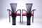 Vintage Black & Red Dining Chairs, Set of 2, Image 4