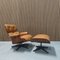 Set of Vitra Eames Lounge Chair and Ottoman in Cognac Leather by Charles and Ray Eames for Vitra, Image 8