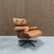 Set of Vitra Eames Lounge Chair and Ottoman in Cognac Leather by Charles and Ray Eames for Vitra, Image 2