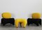 Living Room Set by Anna & Carlo Bartoli for Rossi Di Albizzate, 1980s, Set of 3 1