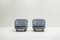 Eisblaues Mohair Sessel Set, Italien, 1950er 3