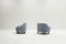 Eisblaues Mohair Sessel Set, Italien, 1950er 5