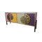 Viertüriges Sideboard aus Farbglas, 1980er 3