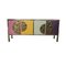 Viertüriges Sideboard aus Farbglas, 1980er 1